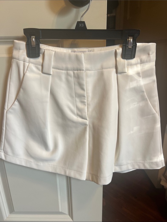 by goldie boutique Pants - Goldie Boutique leather shorts cream
